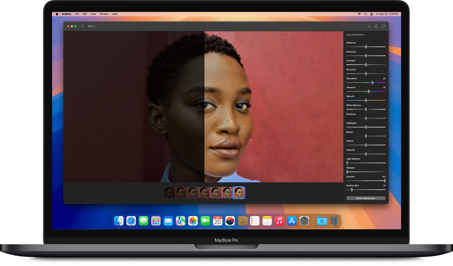 Brightly Pro running on macOS