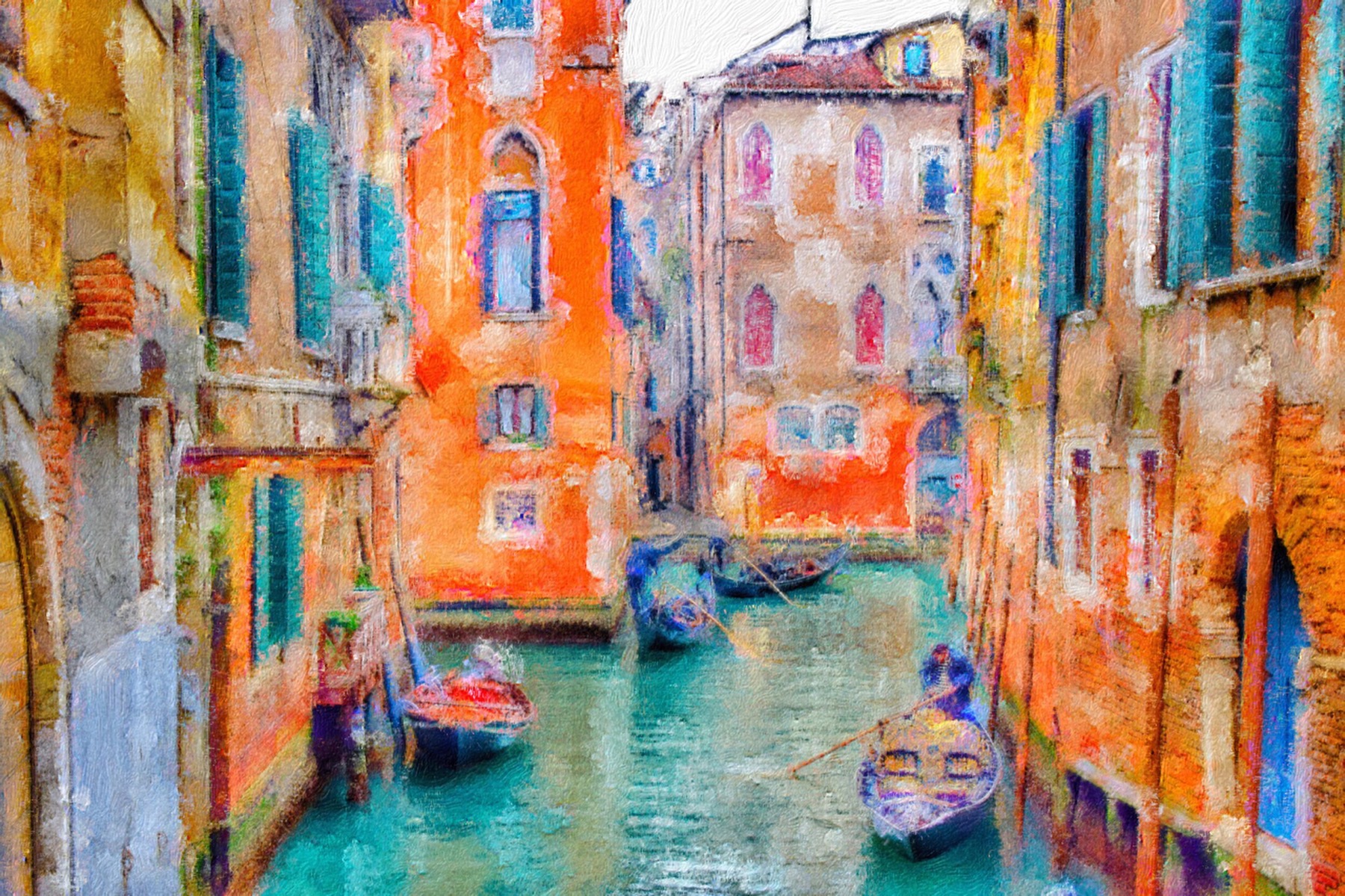 Landscape painting created with Brushstroke